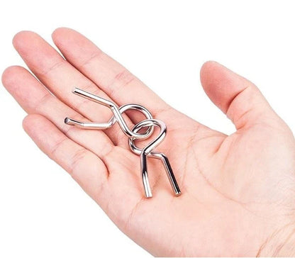 Metalowe Łamigłówki Logiczne - Zestaw Pierścieni i Zagadek