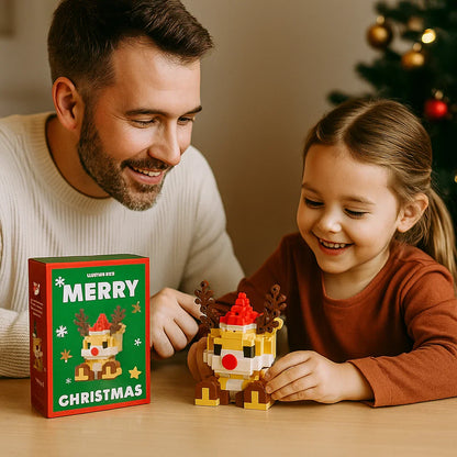 Świąteczne Figurki z Klocków - Mikołaj i Pomocnicy do Złożenia