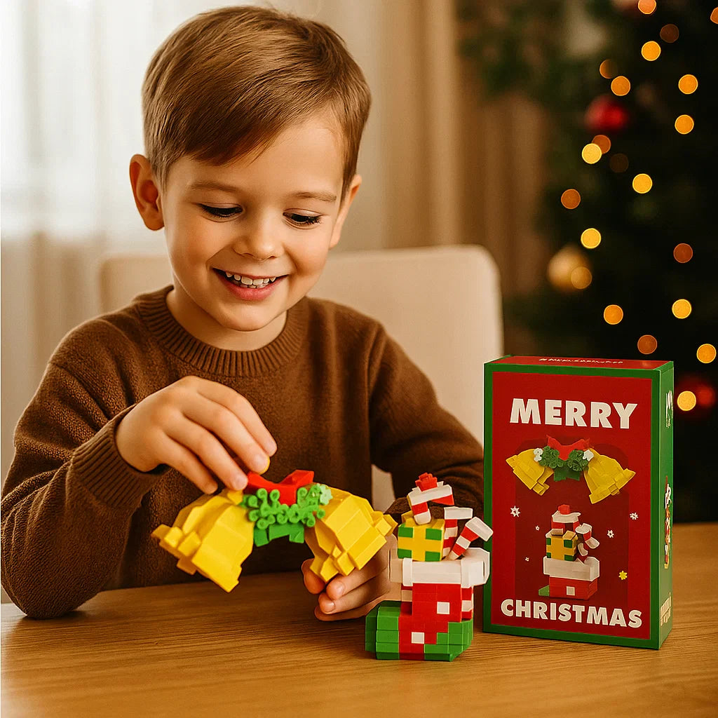 Świąteczne Figurki z Klocków - Mikołaj i Pomocnicy do Złożenia