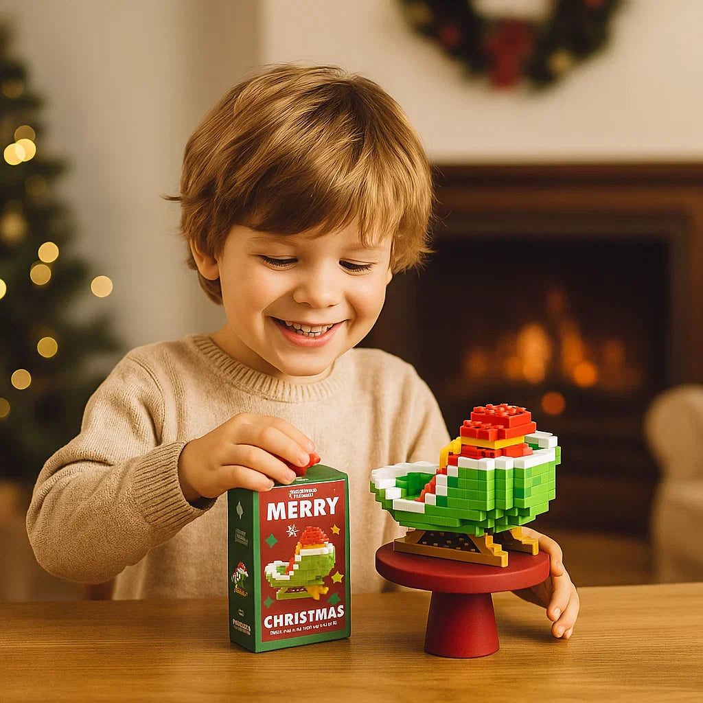 Świąteczne Figurki z Klocków - Mikołaj i Pomocnicy do Złożenia