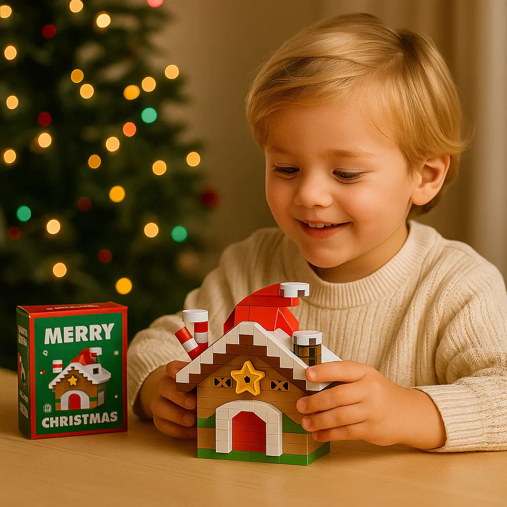 Świąteczne Figurki z Klocków - Mikołaj i Pomocnicy do Złożenia