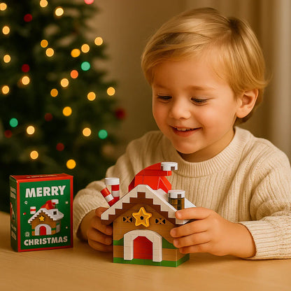 Świąteczne Figurki z Klocków - Mikołaj i Pomocnicy do Złożenia