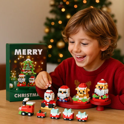 Świąteczne Figurki z Klocków - Mikołaj i Pomocnicy do Złożenia